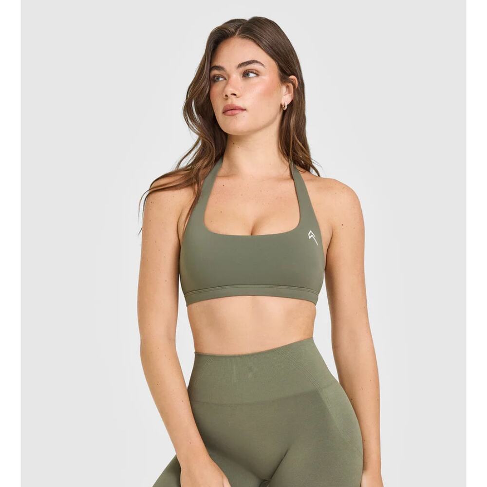 Oner Active Easy Lift Halter Sports Bra XS Alpine Green